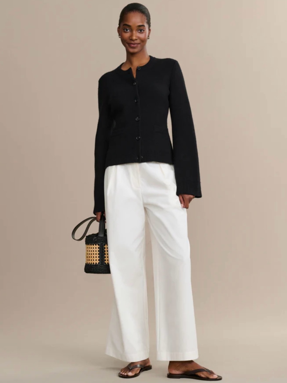 Jenni Kayne Cooper Cardigan Black - Medium